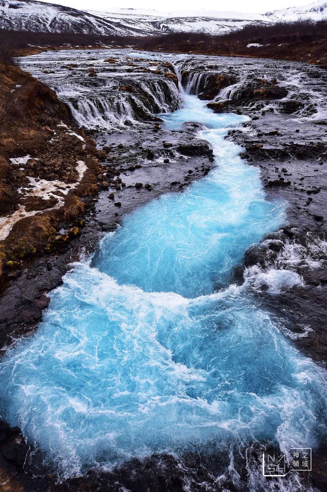 Bruarfoss Waterfall,蒂芬尼藍瀑布,冰島黃金圈景點