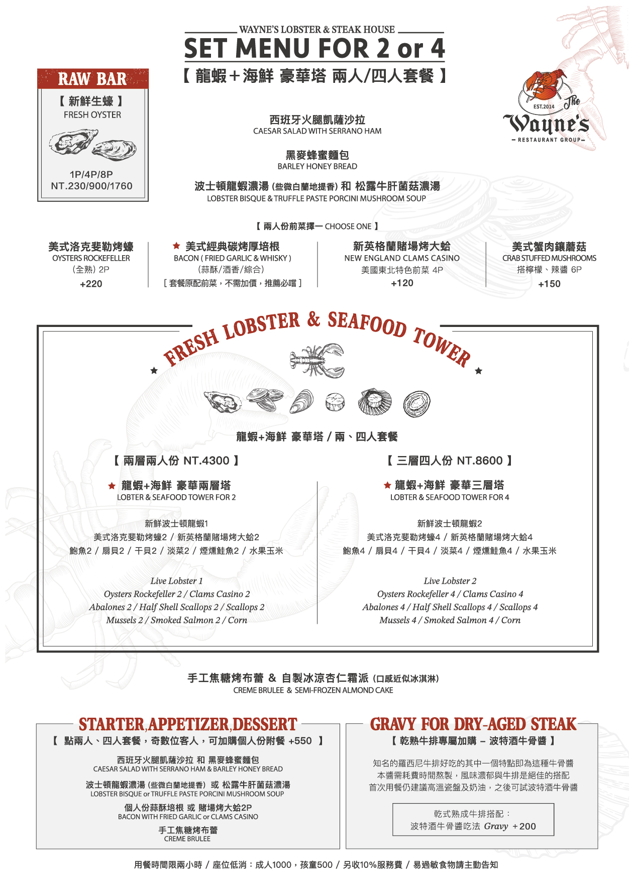 Wayne’s Boston 瑋恩波士頓美式龍蝦牛排餐廳